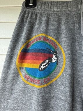 AVIATOR NATION LOGO SWEATPANTS HEATHER GREY